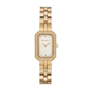 Karl Lagerfeld Damen Analog Quarz Smart Watch Armbanduhr mit Edelstahl Armband KL6106 - 1