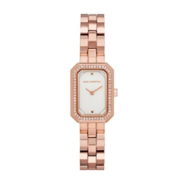 Karl Lagerfeld Damen Analog Quarz Smart Watch Armbanduhr mit Edelstahl Armband KL6107 - 1
