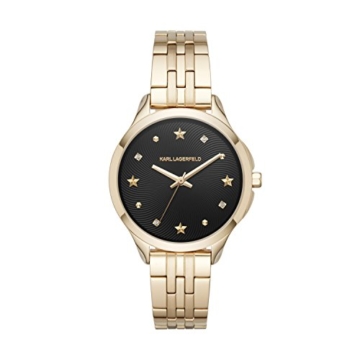 Karl Lagerfeld Damen Analog Quarz Uhr mit Edelstahl Armband KL3010 - 1