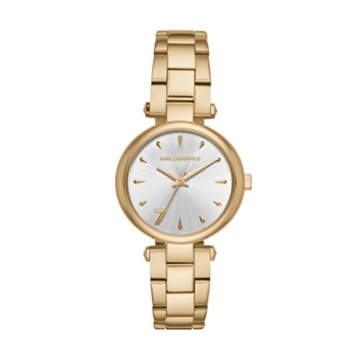 Karl Lagerfeld Damen Analog Quarz Uhr mit Edelstahl Armband KL5004 - 1