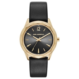 Karl Lagerfeld Damen-Armbanduhr Analog Quarz One Size, schwarz, schwarz - 1