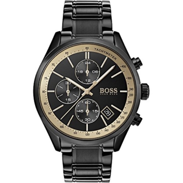 Hugo Boss Grand Prix Herren-Armbanduhr schwarz 44mm schwarz IP Edelstahl 1513578 - 1