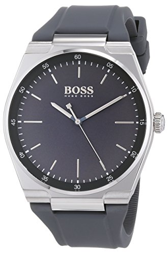 Hugo BOSS Unisex Analog Quarz Uhr mit Silikon Armband 1513564 - 1