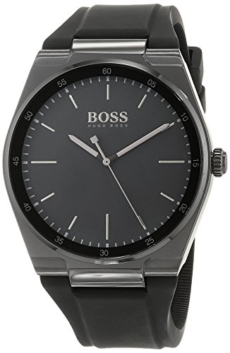 Hugo BOSS Unisex Analog Quarz Uhr mit Silikon Armband 1513565 - 1
