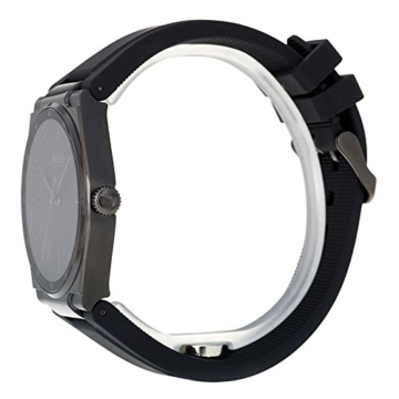 Hugo BOSS Unisex Analog Quarz Uhr mit Silikon Armband 1513565 - 4