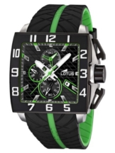 LOTUS 15773/6 Marquez Chronograph Uhr Herrenuhr Kautschuk Edelstahl 50m Analog Chrono Datum schwarz grün - 1