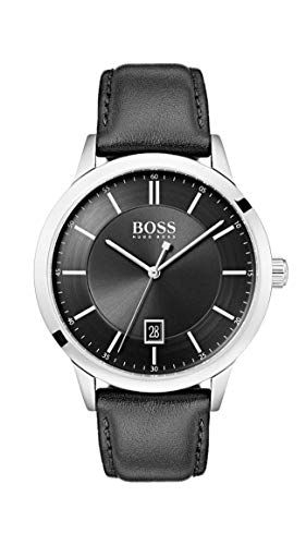 Hugo Boss Herren Analog Quarz Uhr mit Leder Armband 1513611 - 1