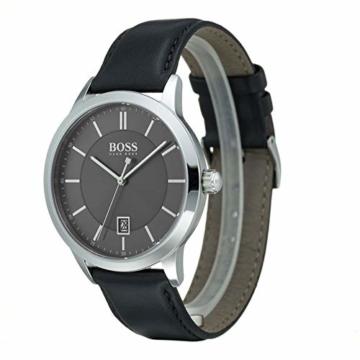 Hugo Boss Herren Analog Quarz Uhr mit Leder Armband 1513611 - 2