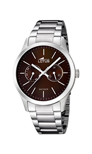 Lotus Herren Analog Quarz Uhr mit Edelstahl Armband 15954/2 - 1