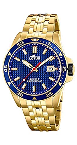 Lotus Herren Analog Quarz Uhr mit Edelstahl Armband 18654/3 - 1