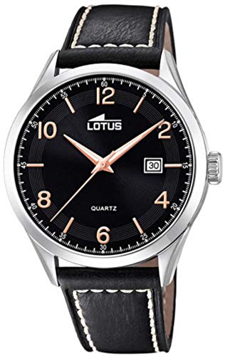 Lotus Herren Analog Quarz Uhr mit Leder Armband 18634/4 - 1