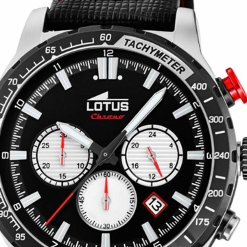 LOTUS Herren Uhr Sport 18587/1 Leder Armbanduhr Lotus R schwarz UL18587/1 - 2