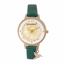 Blumenkind Damenarmbanduhr Gold/Grün 04091981GWHPGN - 1