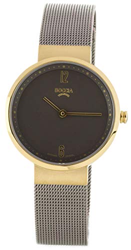 Boccia Damen Analog Quarz Uhr mit Edelstahl Armband 3283-02 - 1