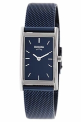 Boccia Damen Analog Quarz Uhr mit Edelstahl Armband 3304-01 - 1