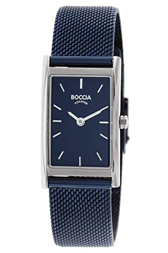 Boccia Damen Analog Quarz Uhr mit Edelstahl Armband 3304-01 - 1