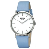 Boccia Damen Analog Quarz Uhr mit Leder Armband 3273-02 - 1