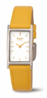 Boccia Damen Analog Quarz Uhr mit Leder Armband 3304-05 - 1