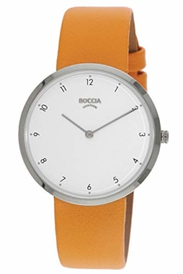 Boccia Damen Analog Quarz Uhr mit Leder Armband 3309-01 - 1