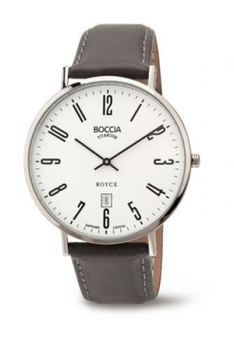 Boccia Herren Analog Quarz Uhr mit Leder Armband 3589-08 - 1