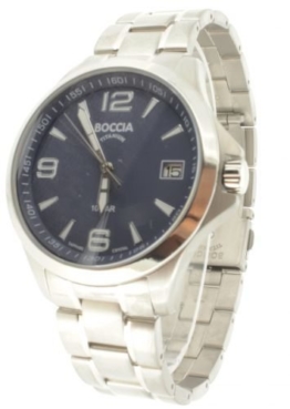 Boccia Herren Analog Quarz Uhr mit Titan Armband 3591-03 - 1