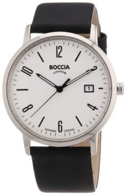 Boccia Herren-Armbanduhr XL Analog Leder 3557-01 - 1