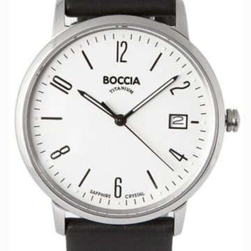 Boccia Herren-Armbanduhr XL Analog Leder 3557-01 - 2