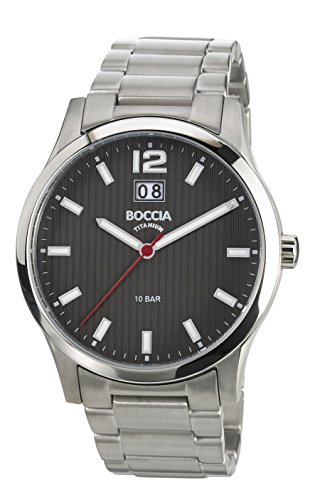 Boccia Herren-Armbanduhr XL Titanium Analog Quarz Titan 3580-02 - 1