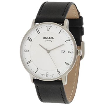 Boccia Herren Digital Quarz Uhr mit Leder Armband 3607-02 - 1