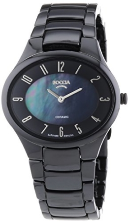 Boccia Keramic Titan Damen Uhr Schwarz 3216-02 - 1