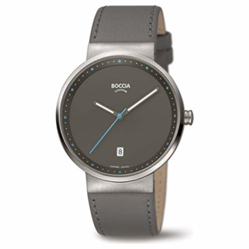 Boccia Unisex Erwachsene Analog Quarz Uhr mit Leder Armband 3615-03 - 1