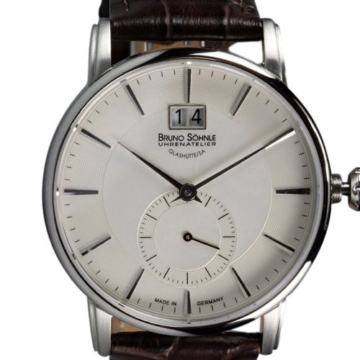 Bruno Söhnle Herrenuhr Analog Quarz mit Lederarmband – 17-13055-241, braun/weiss - 2