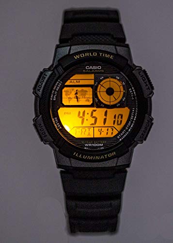Casio Herren Uhr Digital mit Resinarmband AE-1000W-1A2VEF - 5