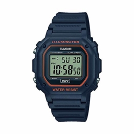 CASIO Unisex Erwachsene Digital Quarz Uhr mit Harz Armband F-108WH-8A2EF - 1