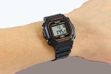 CASIO Unisex Erwachsene Digital Quarz Uhr mit Harz Armband F-108WH-8A2EF - 3