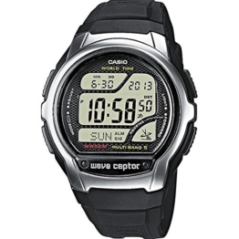 Casio Wave Ceptor Herrenarmbanduhr WV-58E-1AVEF, Funkuhr, schwarz, Resinarmband - 1