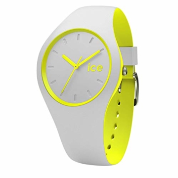 Ice-Watch - Ice Duo Grey Yellow - Graue Herrenuhr mit Silikonarmband - 001500 (Medium) - 1