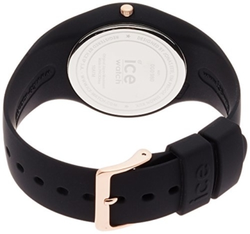 Ice-Watch - Ice Glam Black Rose-Gold - Schwarze Damenuhr mit Silikonarmband - 000980 (Medium) - 2