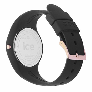 Ice-Watch - Ice Glam Black Rose-Gold - Schwarze Damenuhr mit Silikonarmband - 000980 (Medium) - 5