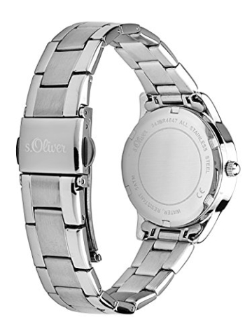 s.Oliver Damen Analog Quarz Uhr mit Edelstahl Armband SO-3438-MQ - 3