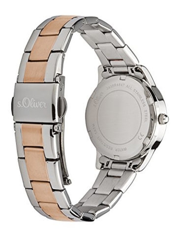 s.Oliver Damen Analog Quarz Uhr mit Edelstahl Armband SO-3439-MQ - 3