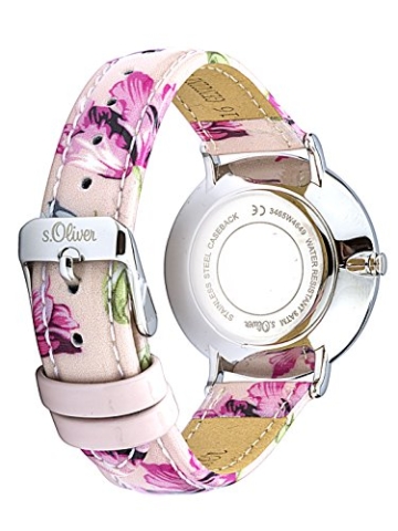 s.Oliver Damen Analog Quarz Uhr mit Leder Armband SO-3465-LQ - 3