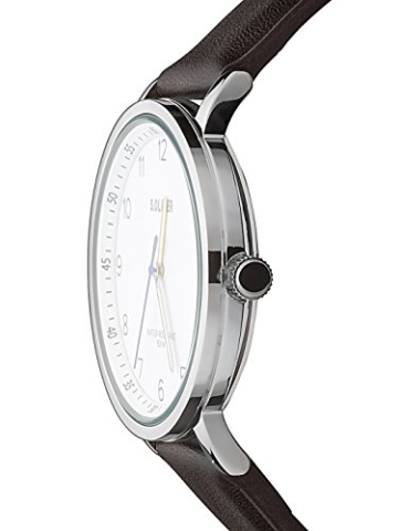 s.Oliver Herren Analog Quarz Uhr mit Leder Armband SO-3480-LQ - 3