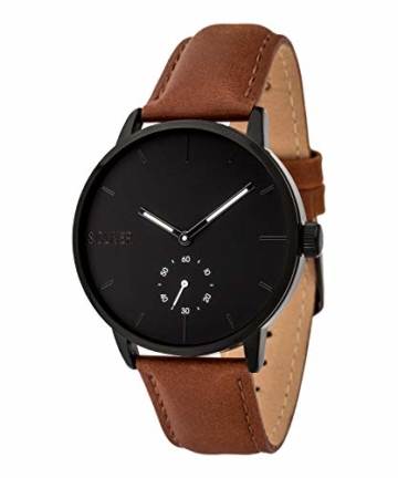 s.Oliver Herren Analog Quarz Uhr mit Leder Armband SO-3754-LQ - 2