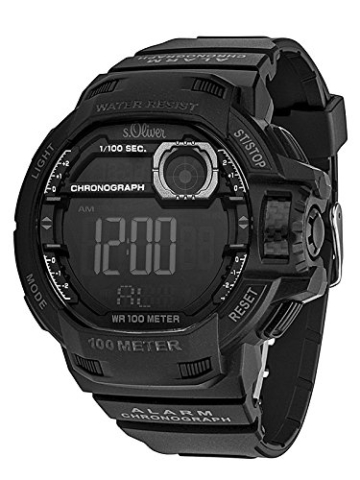 s.Oliver Herren Digital Quarz Uhr mit PU Armband SO-3495-PD - 3