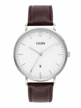 s.Oliver Time Herren Analog Quarz Uhr mit Leder Armband SO-3617-LQ - 1