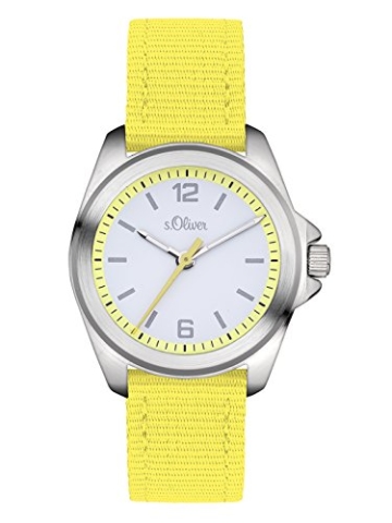 s.Oliver Unisex Analog Quarz Uhr mit Textil Armband SO-3231-LQ - 1