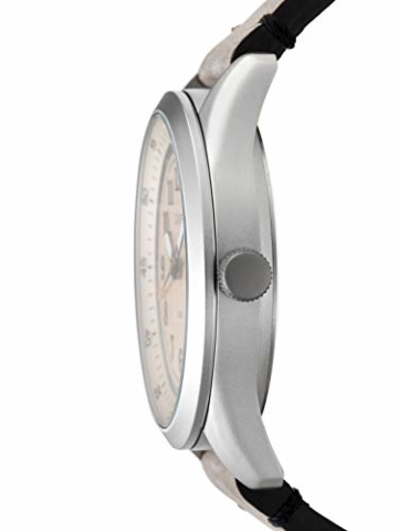 s.Oliver Unisex Erwachsene Analog Quarz Smart Watch Armbanduhr mit Leder Armband SO-3576-LQ - 5