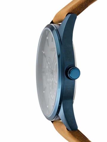 s.Oliver Unisex Erwachsene Analog Quarz Smart Watch Armbanduhr mit Leder Armband SO-3571-LM - 5