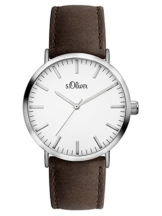 S.Oliver Unisex-Uhr Analog Quarz mit Lederarmband – SO-3102-LQ - 1